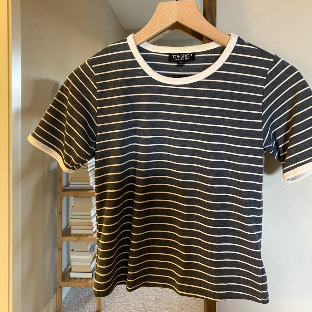Striped cropped t-shirt